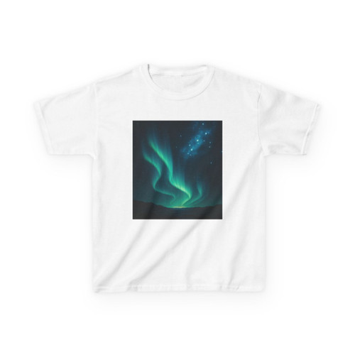 Galactic Aurora Waves - Kids Heavy Cotton™ Tee