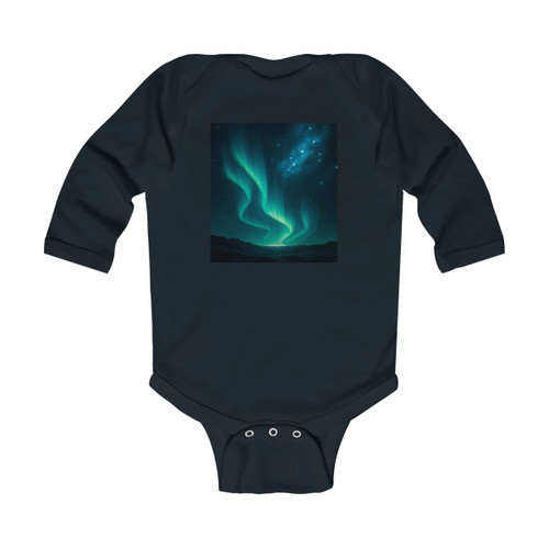 Galactic Aurora Waves - Infant Long Sleeve Bodysuit