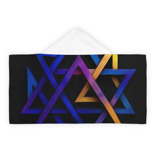Cosmic Triangle Flow - Youth Hooded Towel