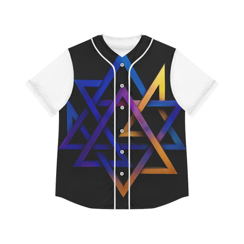 Cosmic Triangle Flow - Women's Baseball Jersey (AOP)