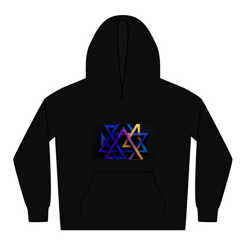 Cosmic Triangle Flow - Kids Relax Hoodie