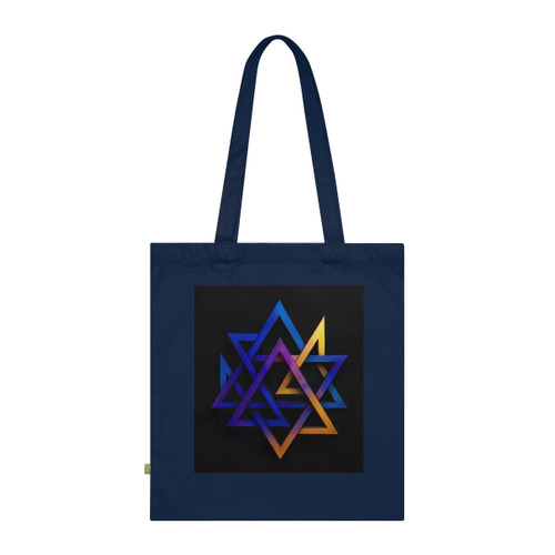 Cosmic Triangle Flow - Organic Cotton Tote Bag