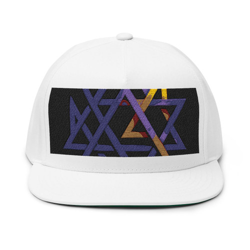 Cosmic Triangle Flow - Flat Bill Cap (Embroidery)