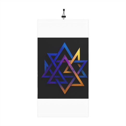 Cosmic Triangle Flow - Winter Neck Gaiter With Drawstring