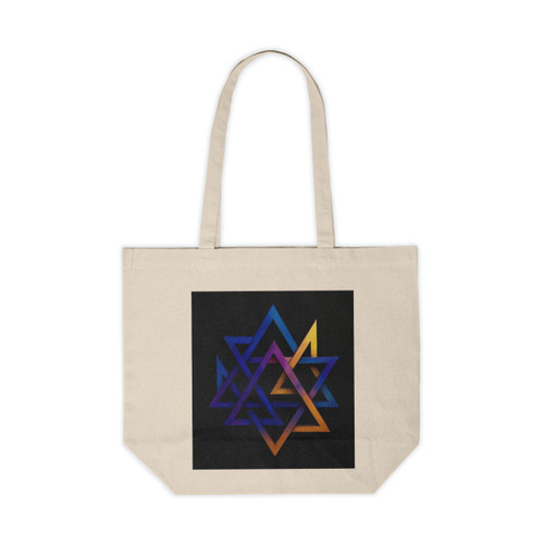 Cosmic Triangle Flow - Canvas Shopping Tote