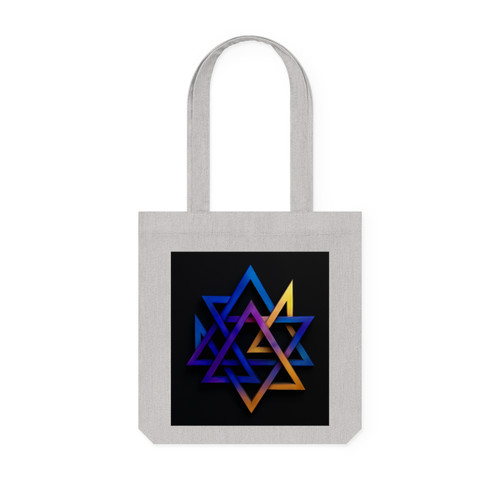 Cosmic Triangle Flow - Woven Tote Bag