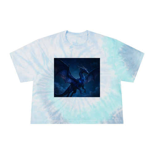 Celestial Night Wyrm - Women's Tie-Dye Crop Tee