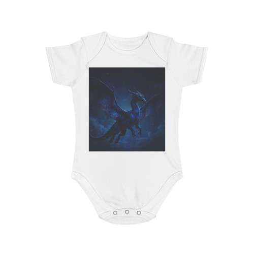 Celestial Night Wyrm - Short Sleeve Baby Bodysuit