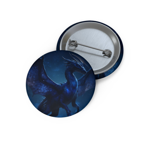 Celestial Night Wyrm - Custom Pin Buttons