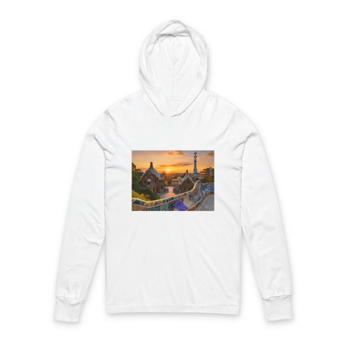 Barcelona Mosaic Dreams - Unisex Hooded Long Sleeve Tee