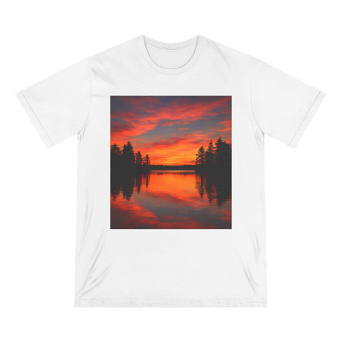 Sunset Over Tranquil Lake - Organic Staple T-shirt