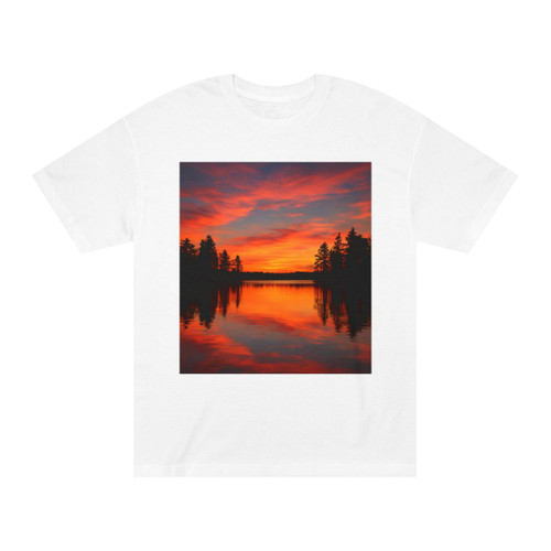 Sunset Over Tranquil Lake - Unisex Classic Tee