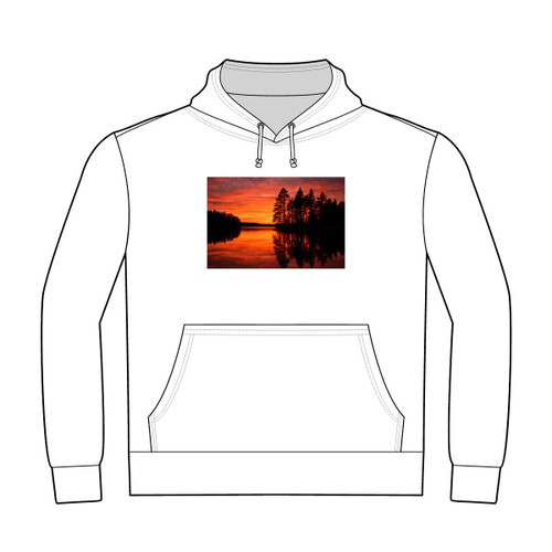 Sunset Over Tranquil Lake - Unisex Heavyweight Pullover Hoodie