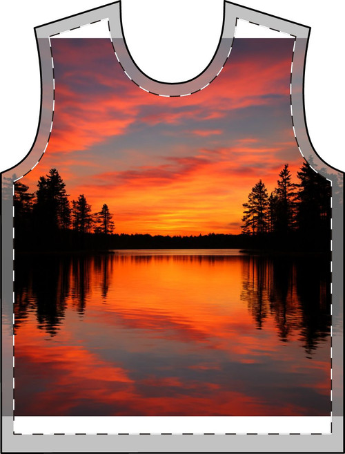 Sunset Over Tranquil Lake - Women's T-Shirt (AOP)