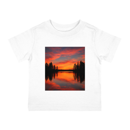 Sunset Over Tranquil Lake - Infant Cotton Jersey Tee Sunset Over Tranquil Lake - Infant Cotton Jersey Tee
