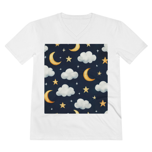 Celestial Night Whispers - Men's Lightweight V-Neck Tee