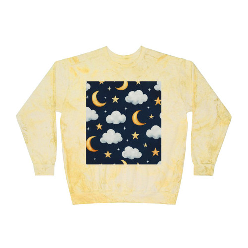 Celestial Night Whispers - Unisex Color Blast Crewneck Sweatshirt