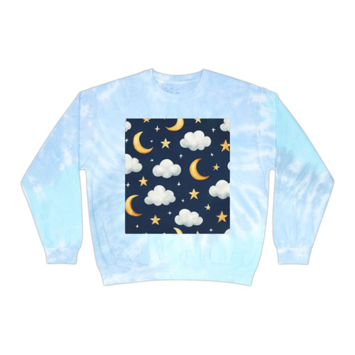 Celestial Night Whispers - Unisex Tie-Dye Sweatshirt