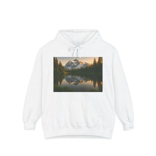Mountain Reflections - Unisex Garment-Dyed Hoodie