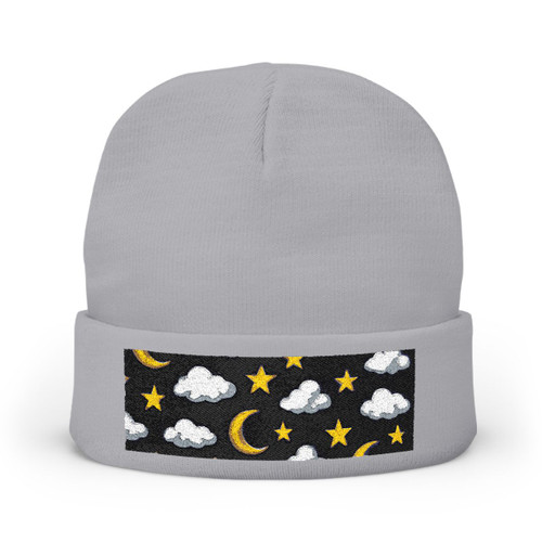 Celestial Night Whispers - Knit Beanie (Embroidery)