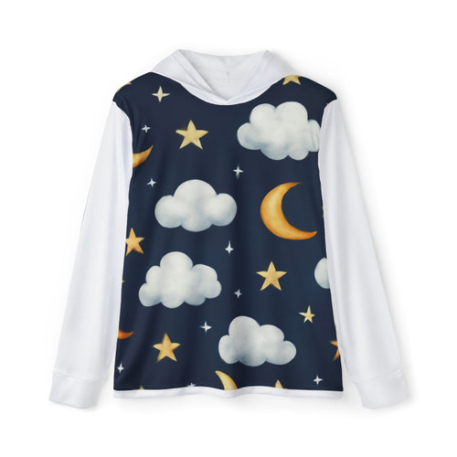 Celestial Night Whispers - Men's Sports Warmup Hoodie (AOP)