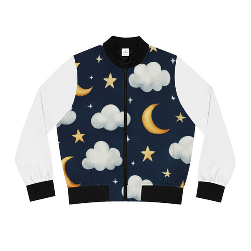 Celestial Night Whispers - Women's Bomber Jacket (AOP)