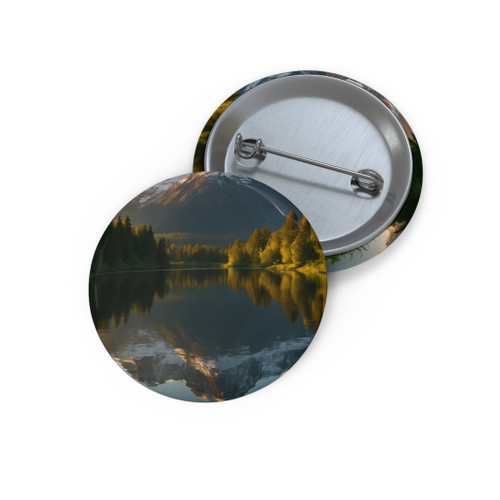 Mountain Reflections - Custom Pin Buttons