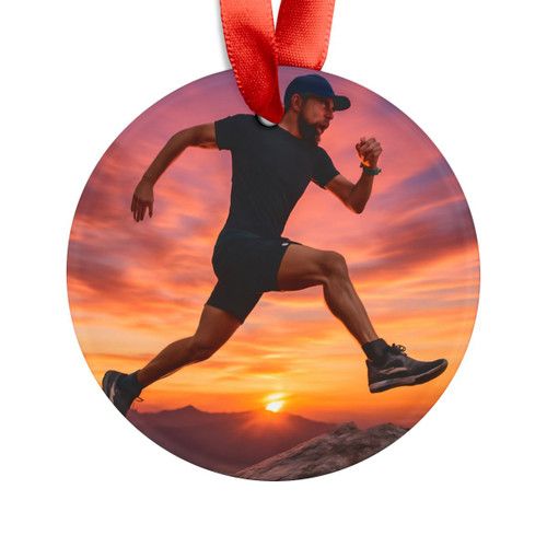 Mountain Trail Conqueror - Acrylic Ornament with Ribbon