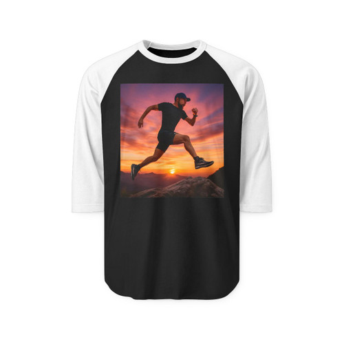 Mountain Trail Conqueror - Unisex Three-Quarter Sleeve Raglan Shirt