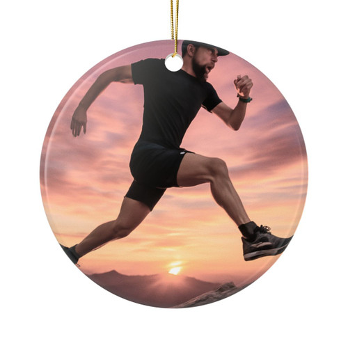 Mountain Trail Conqueror - Ceramic Ornaments, 2-Side Print