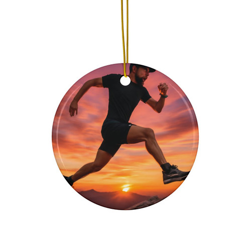 Mountain Trail Conqueror - Decorative Ceramic Ornaments, Double-Sided (1pc, 3pcs, 5pcs, 10pcs)