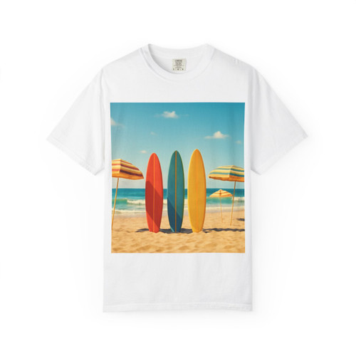 Retro Beach Vibes - Unisex Garment-Dyed T-shirt