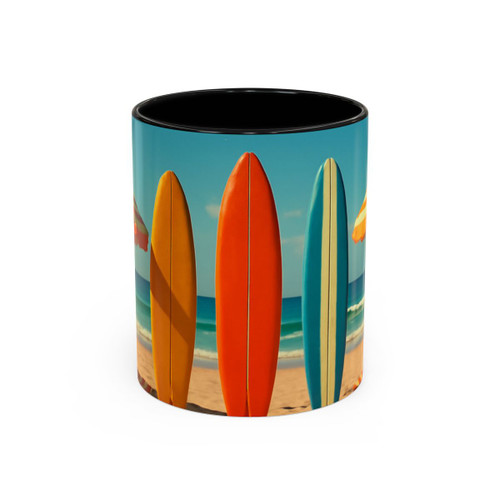 Retro Beach Vibes - Accent Coffee Mug (11, 15oz)