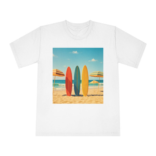 Retro Beach Vibes - Unisex Classic Crewneck T-Shirt