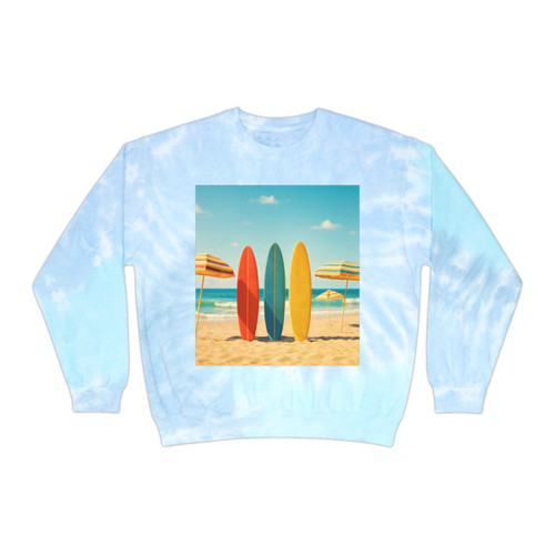 Retro Beach Vibes - Unisex Tie-Dye Sweatshirt