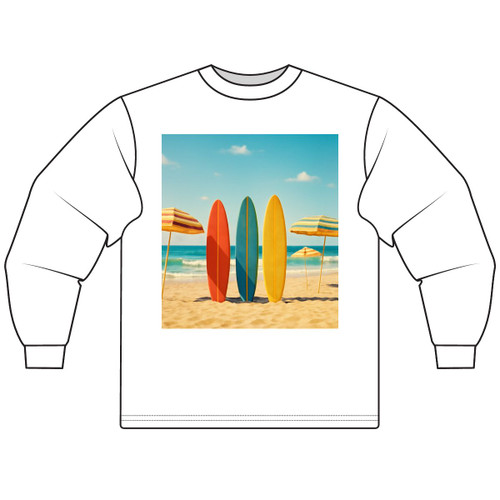 Retro Beach Vibes - Unisex Long Sleeve T-Shirt