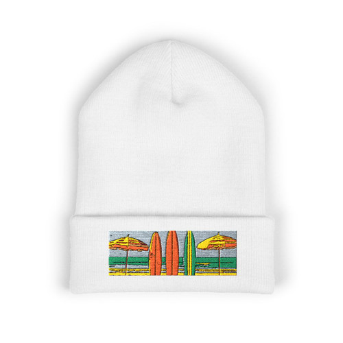 Retro Beach Vibes - Classic Cuffed Beanie (Embroidery)
