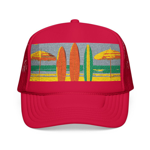 Retro Beach Vibes - Foam Trucker Hat (Embroidery)