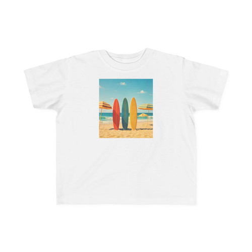 Retro Beach Vibes - Toddler's Fine Jersey Tee