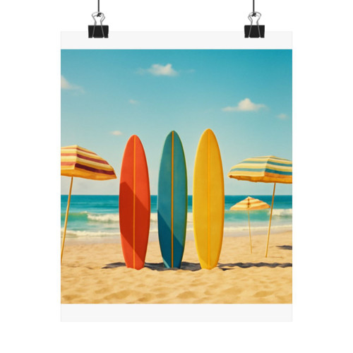 Retro Beach Vibes - Matte Vertical Posters
