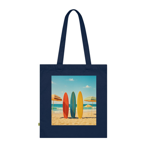 Retro Beach Vibes - Organic Cotton Tote Bag