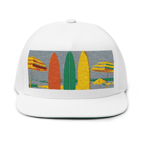 Retro Beach Vibes - Flat Bill Cap (Embroidery)