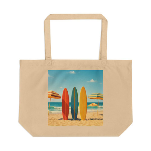 Retro Beach Vibes - Large Eco Tote