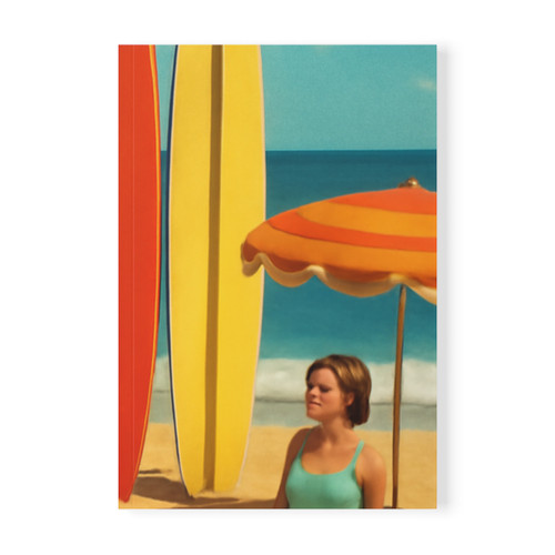 Retro Beach Vibes - Softcover Notebook, A5