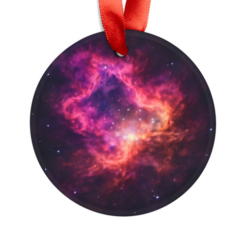 Nebula Dreamscape - Acrylic Ornament with Ribbon