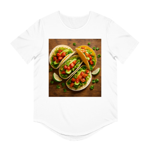 Spicy Taco Fiesta - Men's Jersey Curved Hem Tee