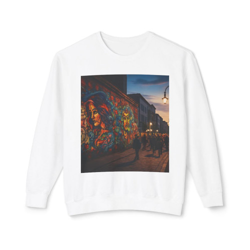 Berlin Graffiti Vibrance - Unisex Lightweight Crewneck Sweatshirt