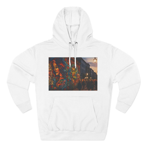Berlin Graffiti Vibrance - Three-Panel Fleece Hoodie