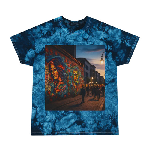 Berlin Graffiti Vibrance - Tie-Dye Tee, Crystal
