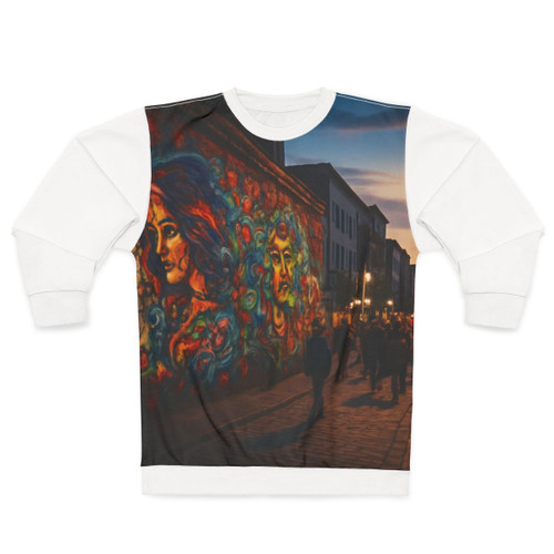 Berlin Graffiti Vibrance - Unisex Sweatshirt (AOP)